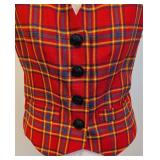 Yves Saint Laurent Vintage Tartan Wool Vest - Size 38, Made in France