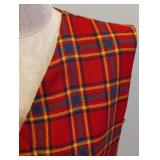 Yves Saint Laurent Vintage Tartan Wool Vest - Size 38, Made in France