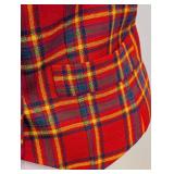 Yves Saint Laurent Vintage Tartan Wool Vest - Size 38, Made in France