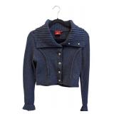 Oilily Cropped Blue Wool Sweater - Size M