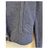 Oilily Cropped Blue Wool Sweater - Size M
