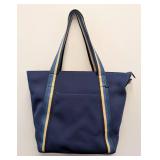 Blue Citi Collective Neoprene Tote Bag - Navy, Striped Handles