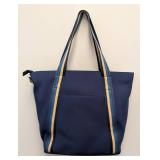 Blue Citi Collective Neoprene Tote Bag - Navy, Striped Handles