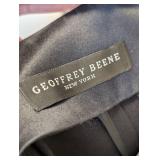 Geoffrey Beene Vintage Navy Dress - Size 8 with Metallic Cross-Front Panels