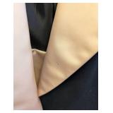 Vintage Christian Dior Skirt Suit - Navy with Peach Satin Lapels, Size 4