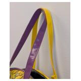 Vintage Ed Hardy True Love Large Travel Bag - Vintage Ed Hardy True Love Skull Design, Yellow & Purple Handles