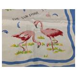 Ralph Lauren Silk Scarf 30 x 30 in - Tropical Flamingos & Palm Print