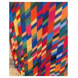 Animapop Reversible Neoprene Shift Dress - Multicolor Diagonal Stripe Print