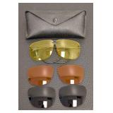Orvis Interchangeable Lens Sunglasses with Case & Extra Lenses - Yellow, Brown, Dark