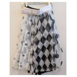 Vintage COMME des GARCONS Vintage Belted Skirt - Dot & Check Print - Size Small
