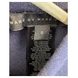 Vintage Marc by Marc Jacobs Navy Knit Dress - Size S, Front Button Placket, Pleated Hem