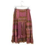 Oilily Patchwork Skirt - Pink & Gold Jacquard, EU 38