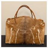 Vintage Cowhide Tote Bag