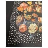 Oilily Scarf - Floral Print with Polka Dot Border