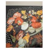 Oilily Scarf - Floral Print with Polka Dot Border