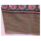 Oilily Green Scarf - 11 In X 52 In - Paisley Motif