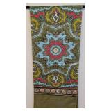 Oilily Green Scarf - 11 In X 52 In - Paisley Motif