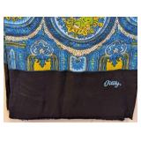 Oilily Blue Scarf - Paisley Print, 12 x 68 in
