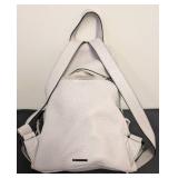 Rebecca Minkoff Leather Backpack - Pebble Leather, Light Gray