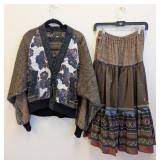 Koos Van Den Akker Vintage Patchwork Jacket & Skirt Set - Women