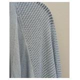 Chicos Blizzard Blue Sparkle Cardigan Sweater Jacket - Size 2 (Travel Collection)
