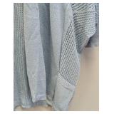 Chicos Blizzard Blue Sparkle Cardigan Sweater Jacket - Size 2 (Travel Collection)