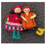 Sterling Violin Brooch & Floral and Folk Art Pins (Lot of 6)