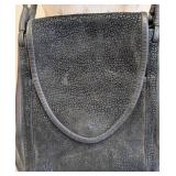 Karen Carlson Leather Studio Purse - Black Pebble-Grain Leather