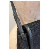 Karen Carlson Leather Studio Purse - Black Pebble-Grain Leather