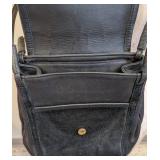 Karen Carlson Leather Studio Purse - Black Pebble-Grain Leather