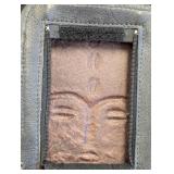 Handcrafted Leather Crossbody Wallet - Embossed Face Panel - No Maker Mark