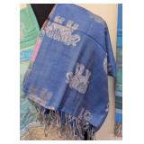 Elephant Motif Pashmina Shawls - (Lot of 3)