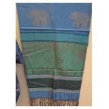 Elephant Motif Pashmina Shawls - (Lot of 3)