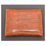 Los Robles Leather Wallet - Ostrich Texture