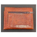 Los Robles Leather Wallet - Ostrich Texture