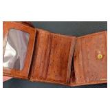 Los Robles Leather Wallet - Ostrich Texture