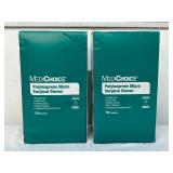 MSRP $220 = 2 Boxes (100 Pairs) MediChoice Polyisoprene Micro Surgical Gloves Size 8/Large – Sterile, Powder-Free, Latex-Free, For Surgical & Clinical Use - 9Mil Thickness Plus Micro Sensitivity