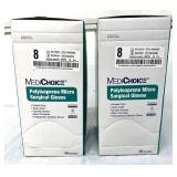 MSRP $220 = 2 Boxes (100 Pairs) MediChoice Polyisoprene Micro Surgical Gloves Size 8/Large – Sterile, Powder-Free, Latex-Free, For Surgical & Clinical Use - 9Mil Thickness Plus Micro Sensitivity
