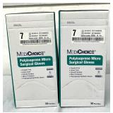 MSRP $220 = 2 Boxes (100 Pairs) MediChoice Polyisoprene Micro Surgical Gloves Size 7/Medium – Sterile, Powder-Free, Latex-Free, For Surgical & Clinical Use - 9Mil Thickness Plus Micro Sensitivit