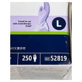 MSRP $500 – 6 Boxes Halyard Lavender Nitrile Powder-Free Exam Gloves, Size Large (L), 250 Gloves/Box (1,500 Total), Latex-Free, Textured Fingertips, Tested for Use with Chemotherapy Drugs, Medical-G