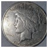 1922D  Peace Dollar $1  VG/F