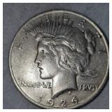 1924 Peace Dollar $1  XF w/Patina