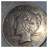 1923 Peace Dollar $1  XF w/Gold Patina