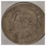 1922 D Peace Dollar $1 F with Gold Patina