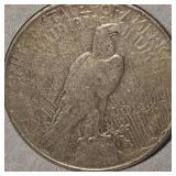 1922 D Peace Dollar $1 F with Gold Patina