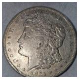 1921 Morgan Dollar $1 AU Very Nice