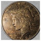 1922 Peace Dollar $1, Very Nice Gold Patina
