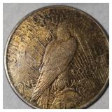 1922 Peace Dollar $1, Very Nice Gold Patina