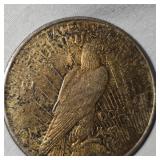 1922 Peace Dollar $1, Very Nice Gold Patina