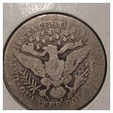 1899 O Barber Silver Quarter 25c